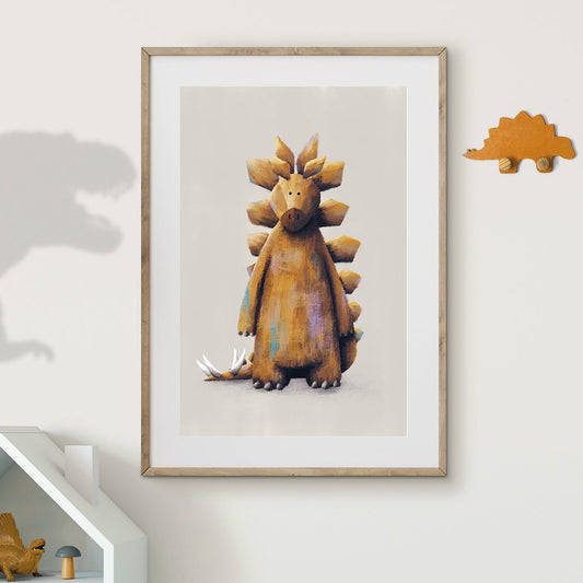 Tigercub Prints - Stegosaurus Dinosaur Nursery Print