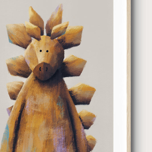 Tigercub Prints - Stegosaurus Dinosaur Nursery Print - Close Up 