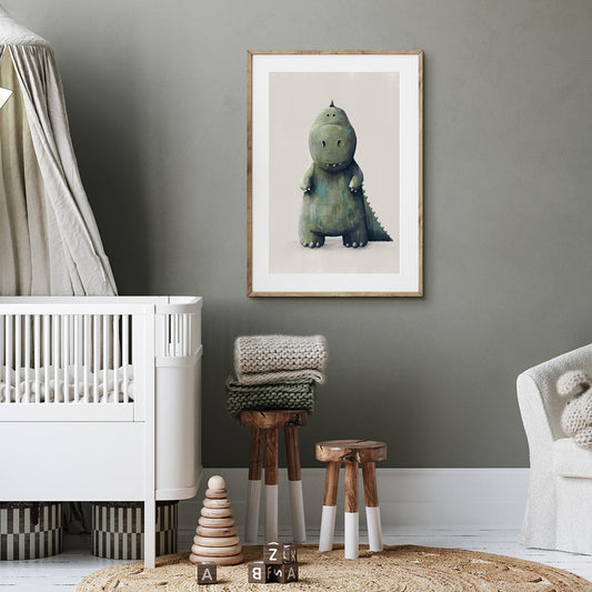 Tigercub Prints - T-Rex Dinosaur Nursery Print