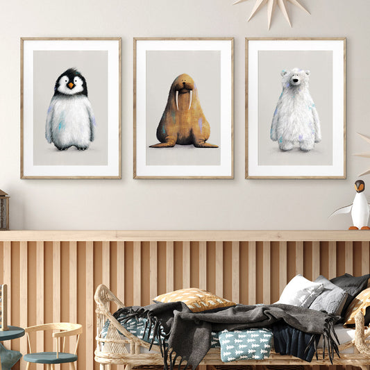 Tigercub Prints Polar Nursery Prints Set Of 3