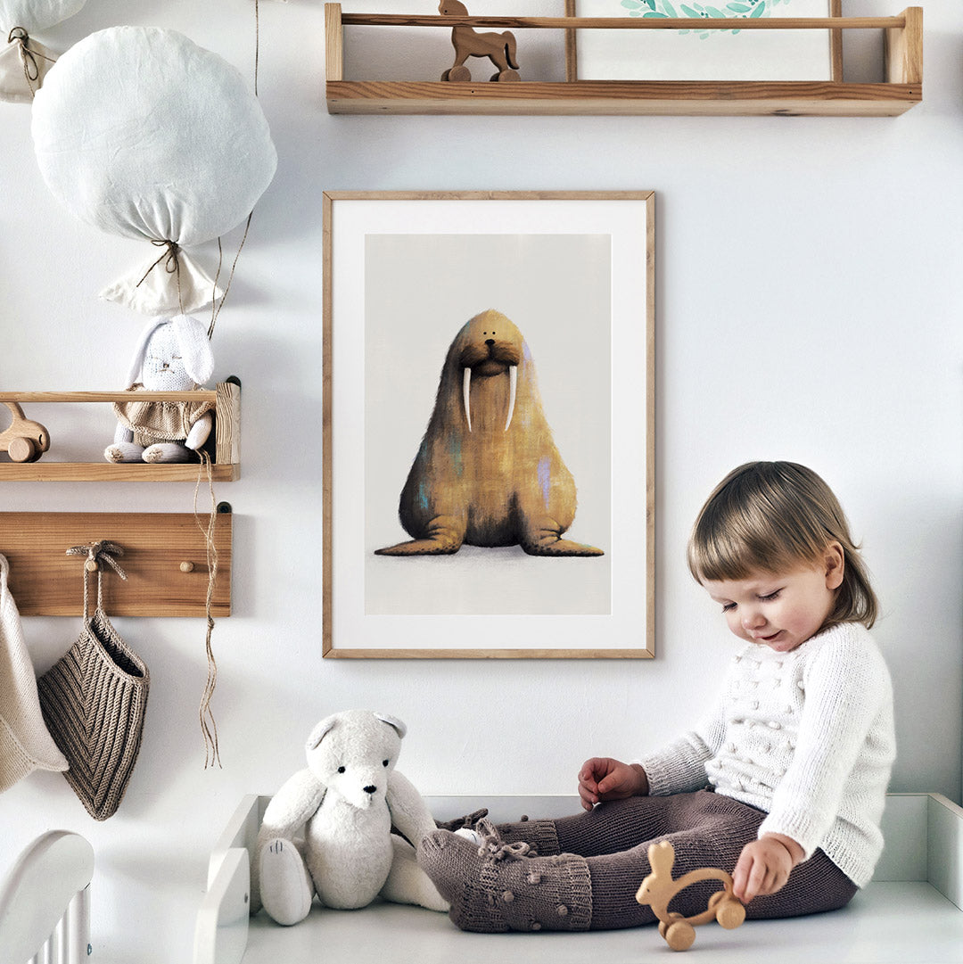 Tigercub Prints - Walrus Nursery Print