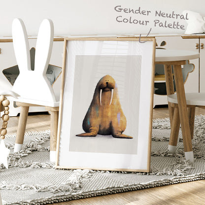 Tigercub Prints - Walrus Nursery Print