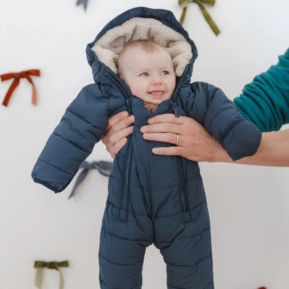 Toastie Cloud Onesie - Quilted Ink Navy On Baby