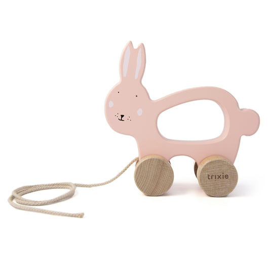 Trixie Wooden Pull Along Toy - Mrs. Rabbit