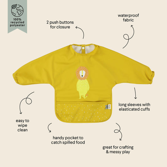 Trixie Waterproof long sleeve bib - Mr. Lion