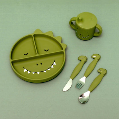 Trixie Silicone Divided Suction Plate - Mr. Dino