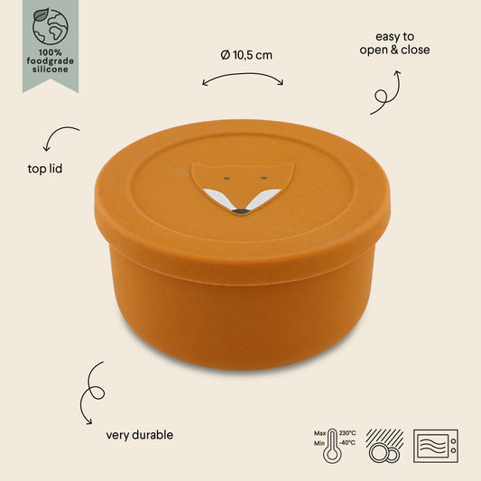 Trixie Silicone Snack Pot With Lid - Mr. Fox