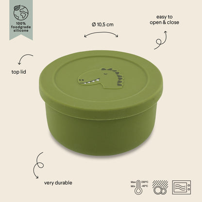 Trixie Silicone Snack Pot With Lid - Mr. Dino