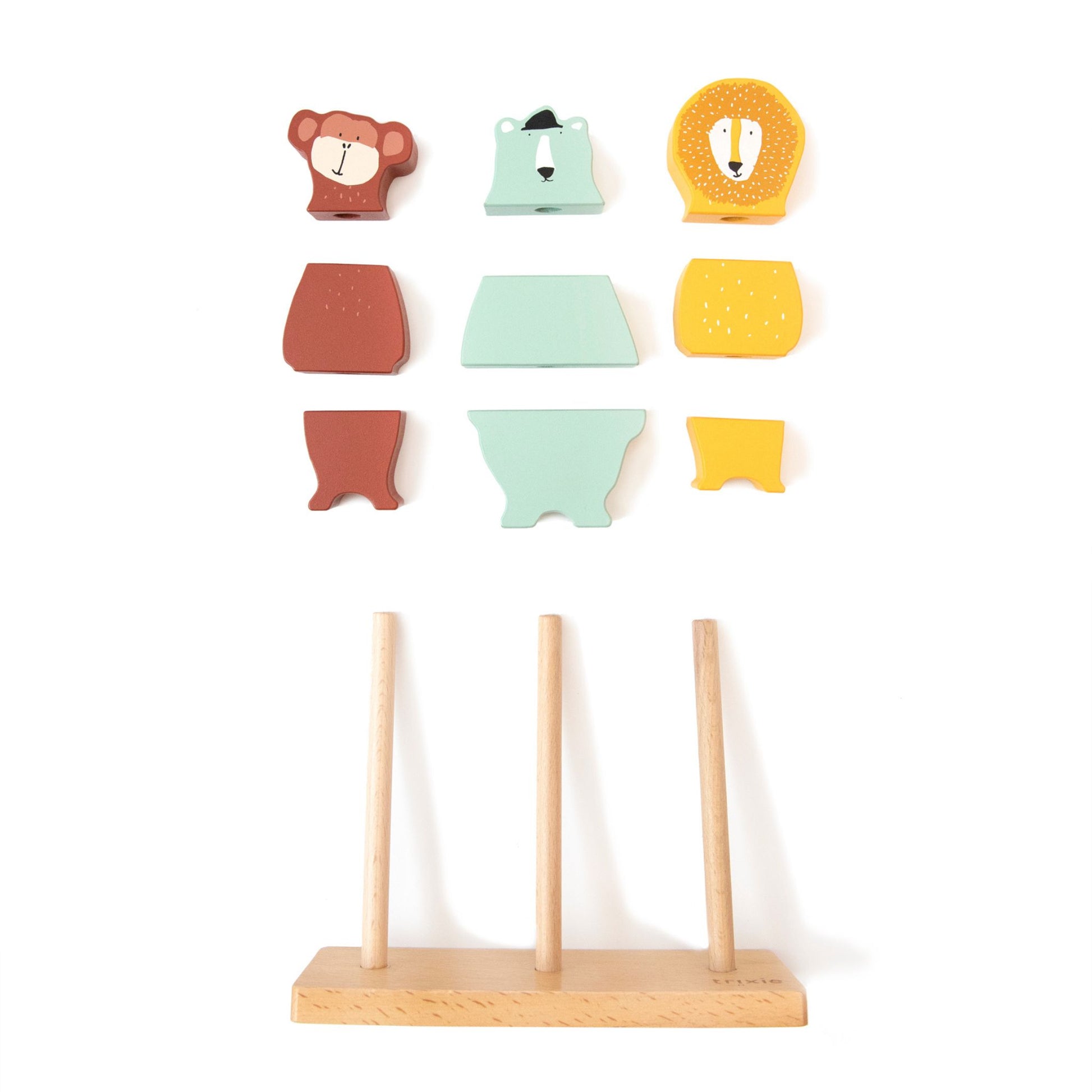 Trixie Wooden Animal Puzzle Stacker