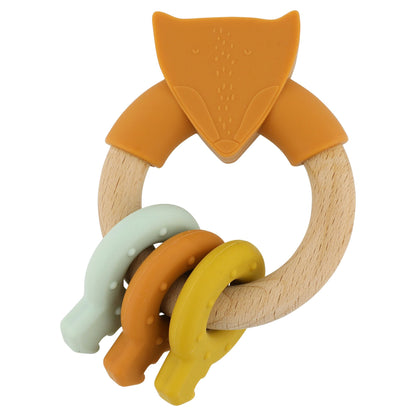 Trixie Wooden Silicone Activity Ring - Mr Fox