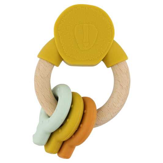 Trixie Wooden Silicone Activity Ring - Mr. Lion