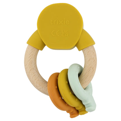 Trixie Wooden Silicone Activity Ring - Mr. Lion