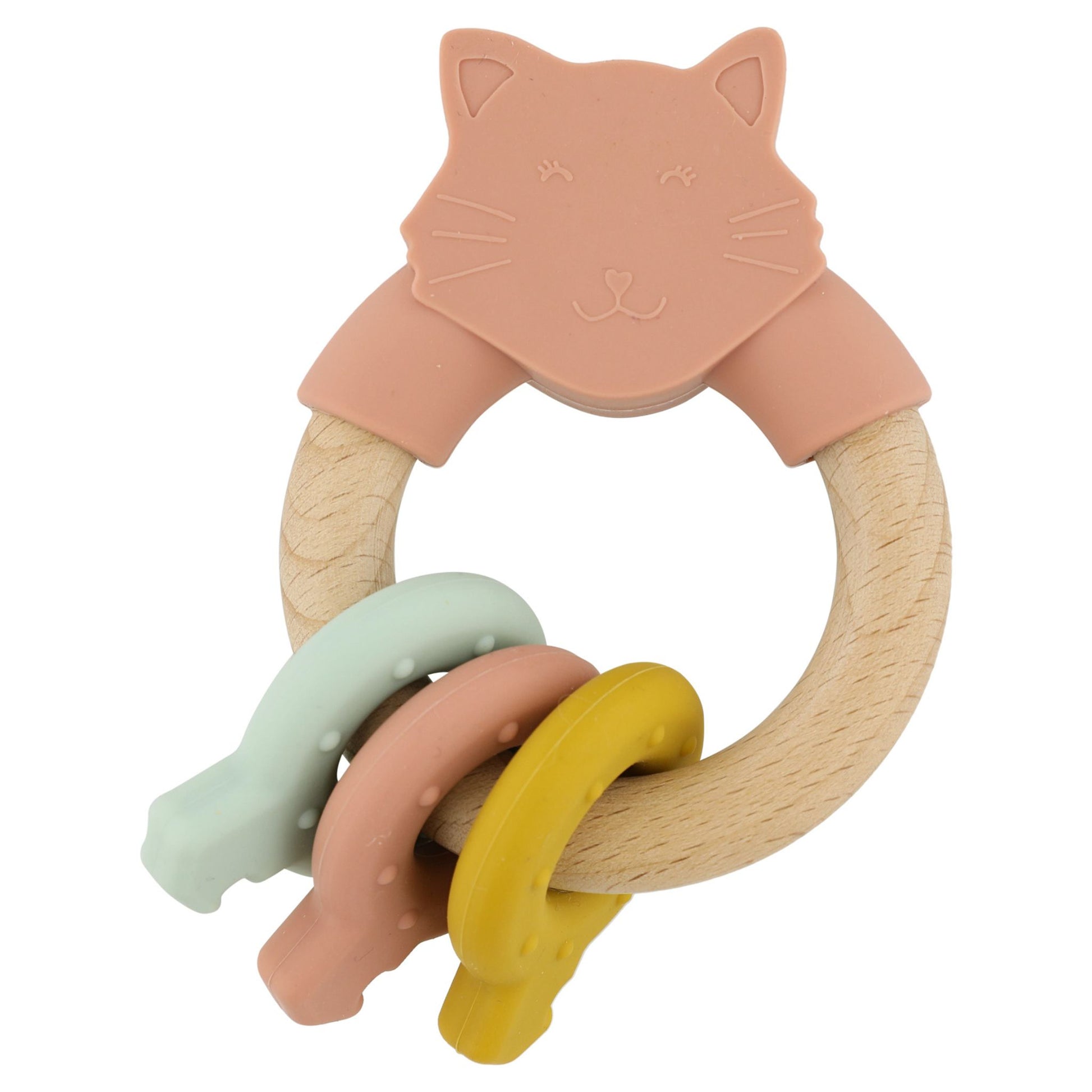 Trixie Wooden Silicone Activity Ring - Mrs. Cat