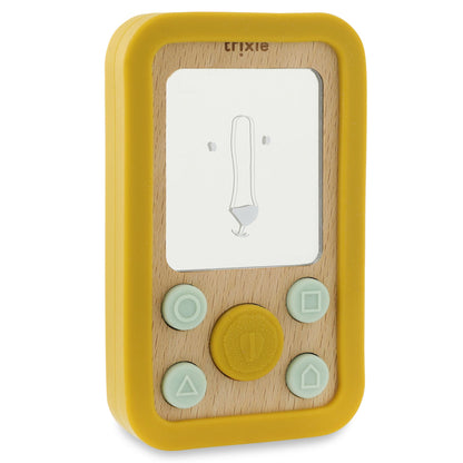 Trixie Wooden Silicone Baby Phone - Mr Lion