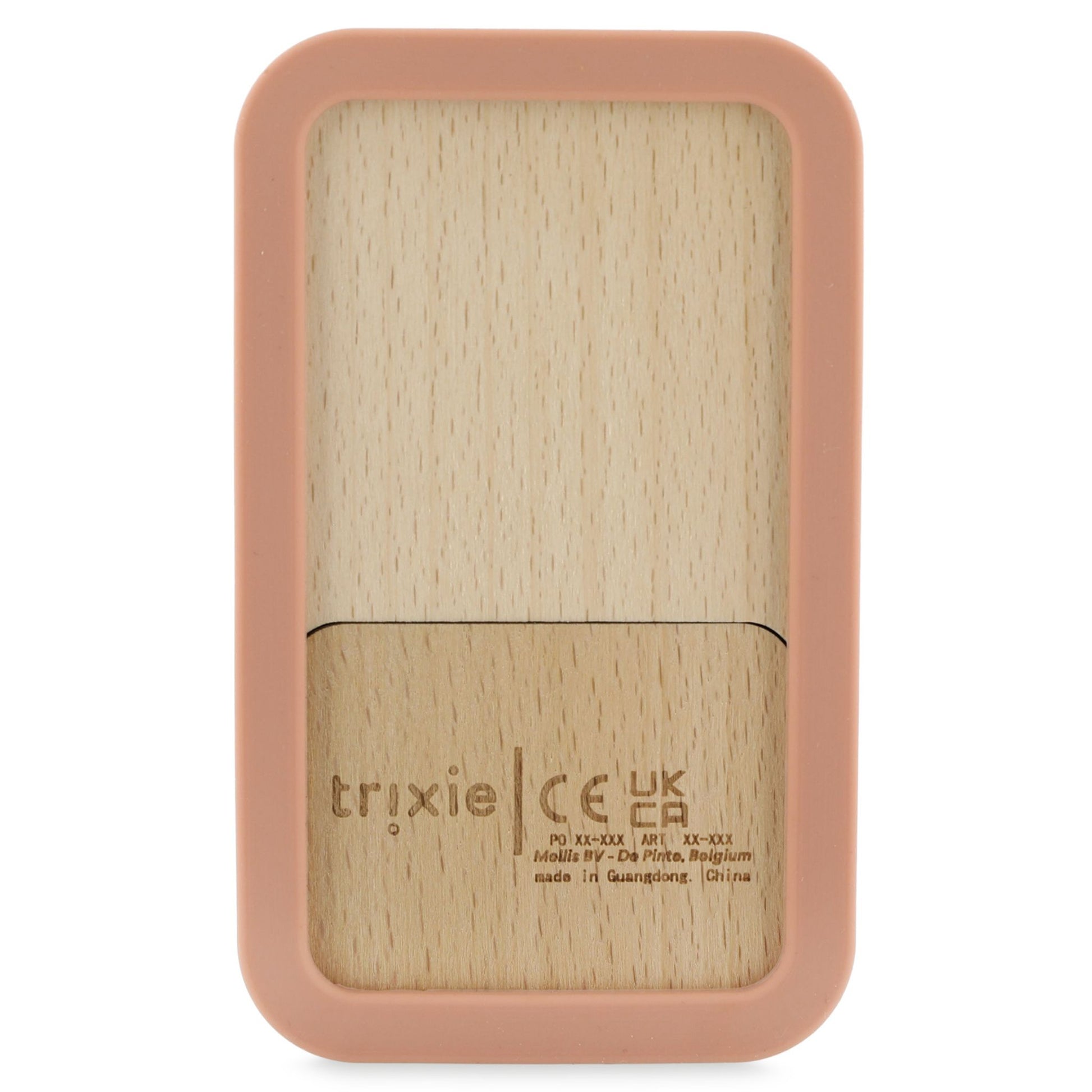 Trixie Wooden Silicone Baby Phone - Mrs Cat - Back