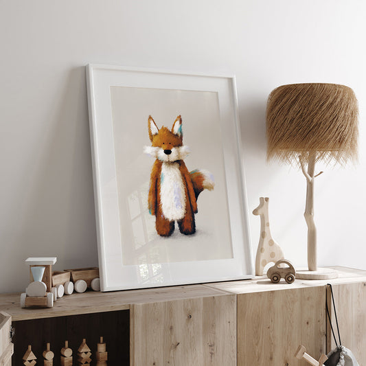 Tigercub Prints - Woodland Animals Nursery Prints Set Of 3 - Fox Print