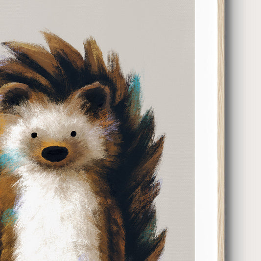 Tigercub Prints - Woodland Hedgehog Childrens Nursery Print