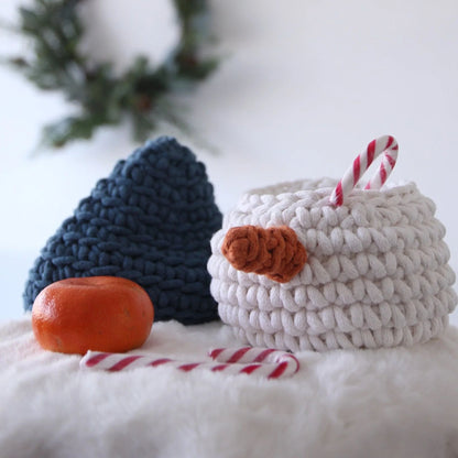 Zuri House Crochet Snowman Basket