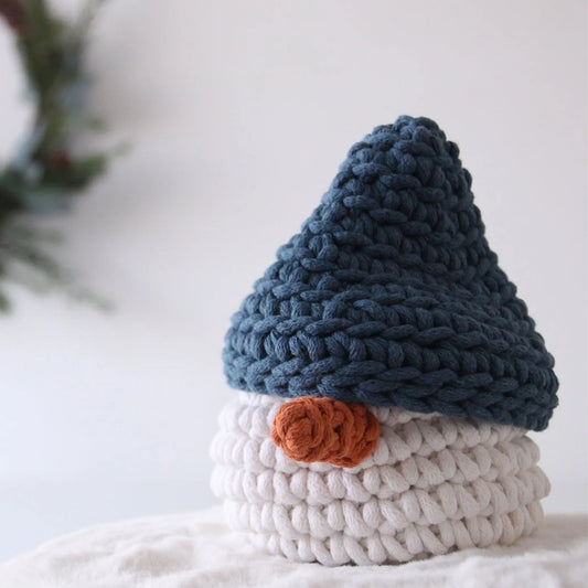 Zuri House Crochet Snowman Basket