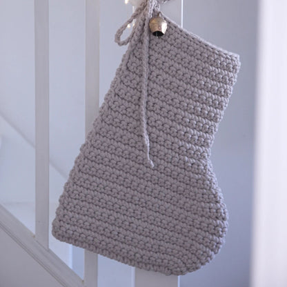 Zuri House Large Crochet Christmas Stocking - Oatmeal