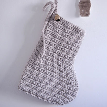 Zuri House Large Crochet Christmas Stocking - Oatmeal