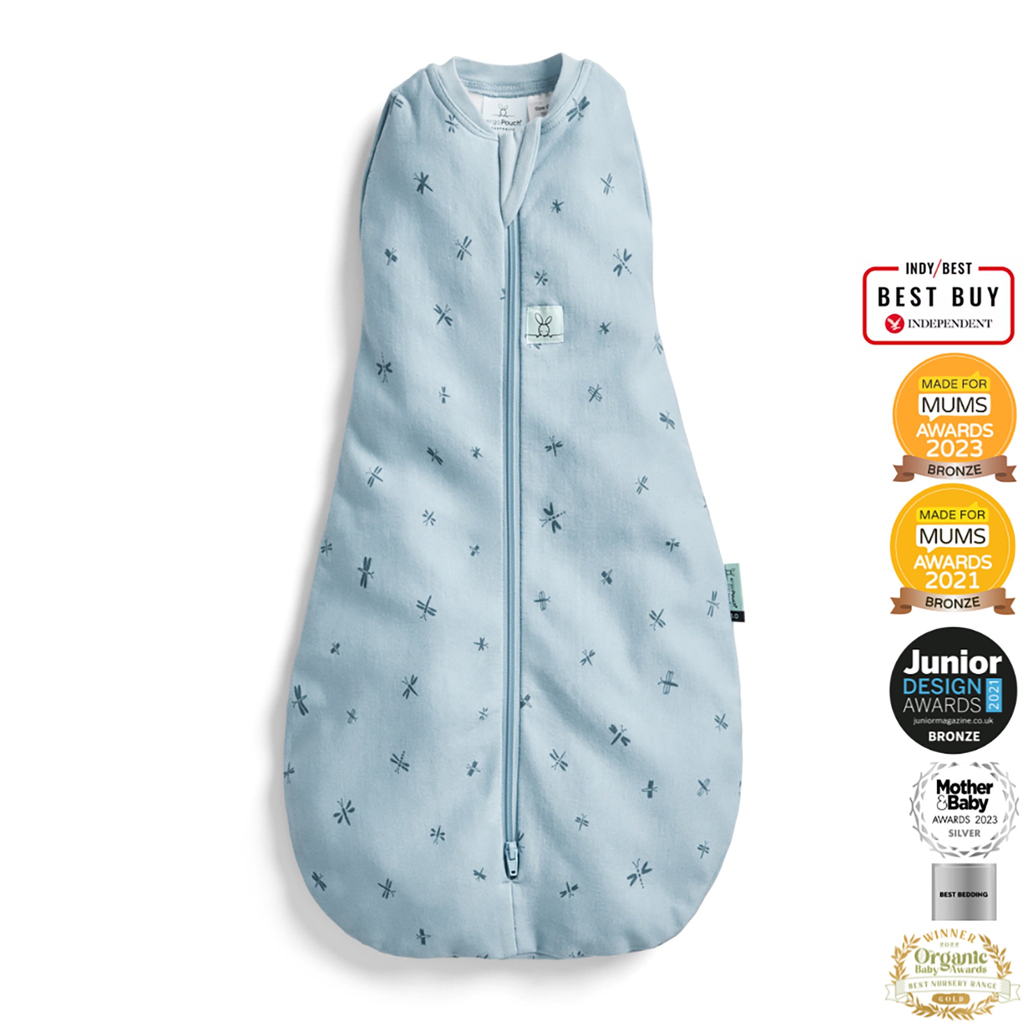 ergoPouch Swaddle Sleeping Bag 1 Tog Dragonflies