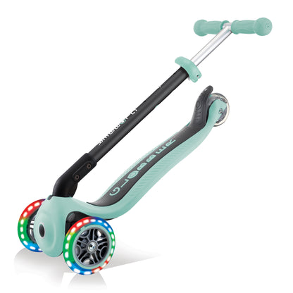 Globber Go Up Foldable Scooter With Lights - Mint