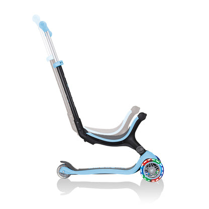 Globber Go Up Foldable Scooter With Lights - Pastel Blue