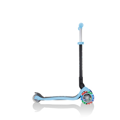 Globber Go Up Foldable Scooter With Lights - Pastel Blue