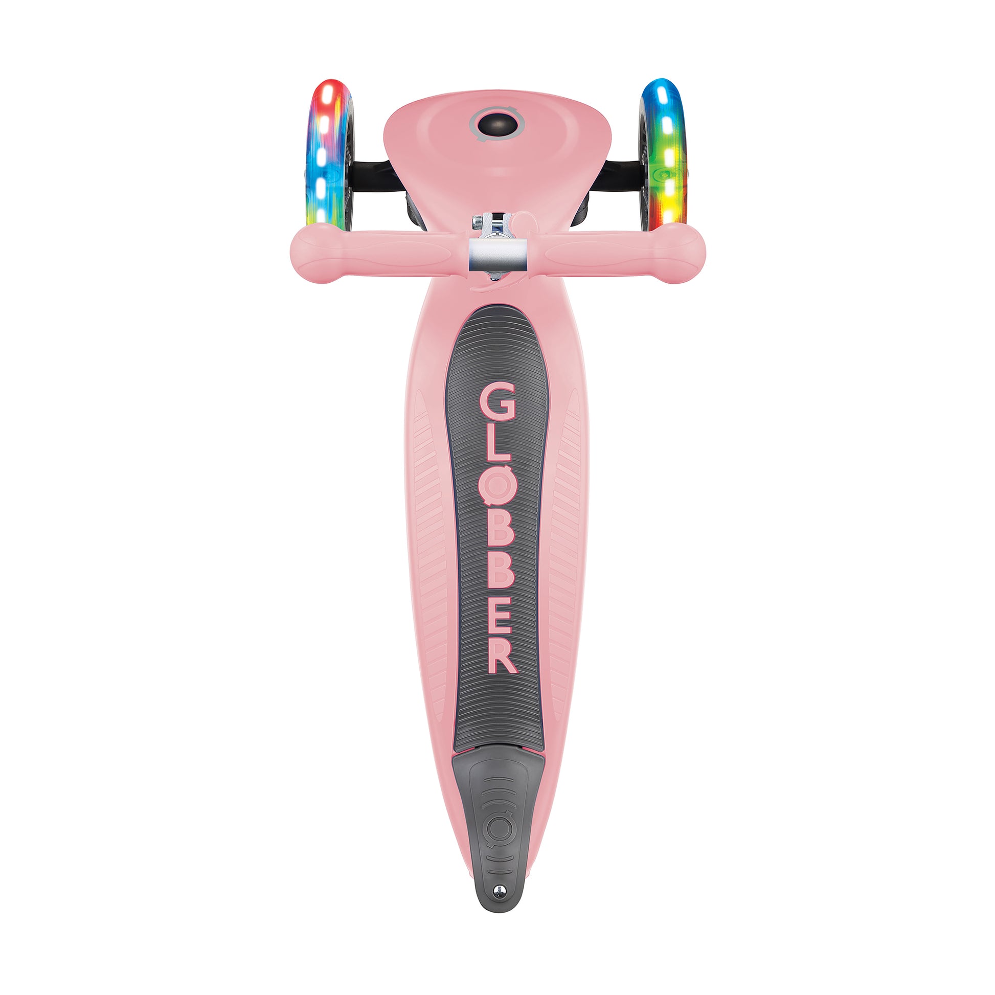 Globber Go Up Foldable Scooter With Lights - Pastel Pink
