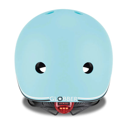 Globber GO-UP Helmet With Lights - XXS/XS - Pastel Blue - back lights
