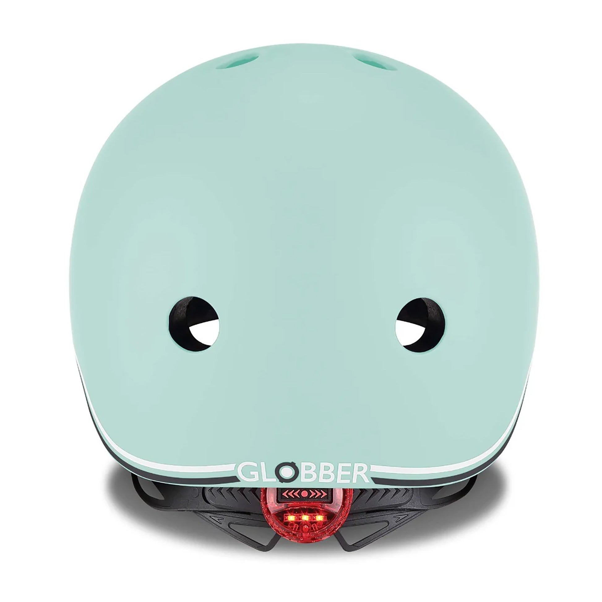 Globber GO-UP Helmet With Lights - XXS/XS - Pastel Green - back lights
