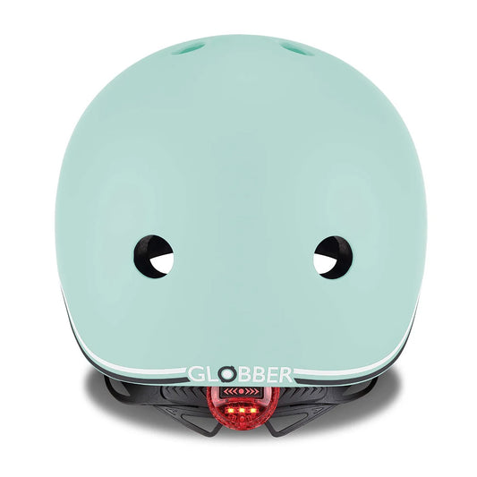 Globber GO-UP Helmet With Lights - XXS/XS - Pastel Green - back lights
