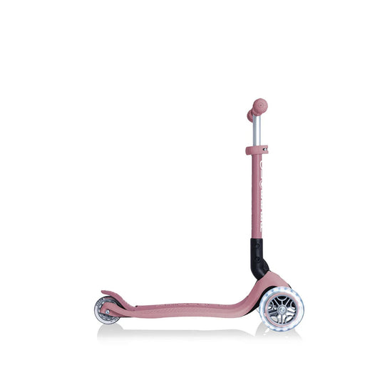 Globber Junior Foldable 3 Wheel Light Up Scooter - Eco - Berry