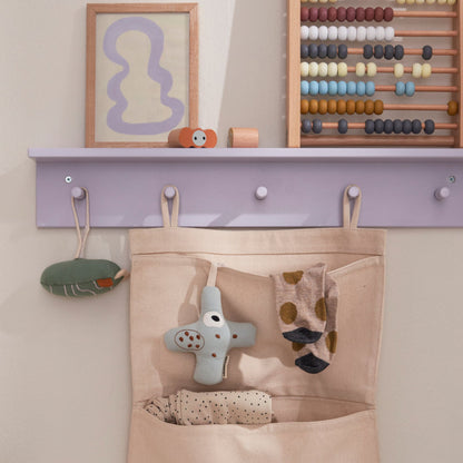 Kids Concept Shelf With Hooks - Lilac