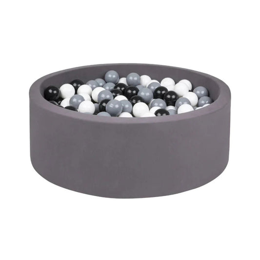 Larisa & Pumpkin Dark Grey Ball Pit - Grey/Black/White Balls