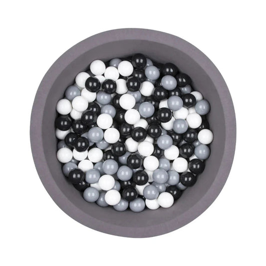 Larisa & Pumpkin Dark Grey Ball Pit - Grey/Black/White Balls