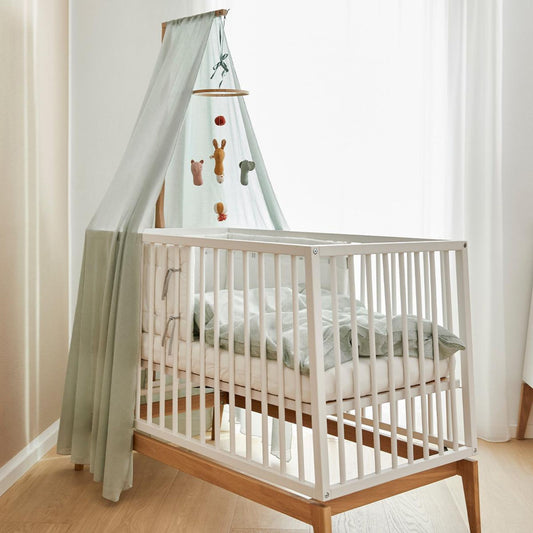 Leander Luna Baby Cot - White/Oak