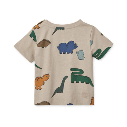 Liewood Baby Apia T-Shirt - Dinosaurs / Mist