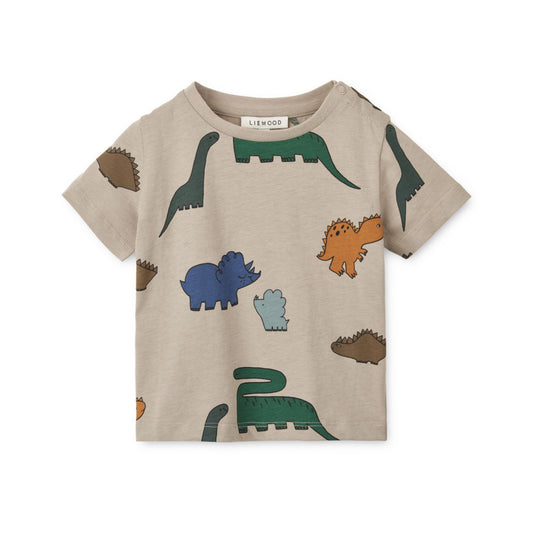 Liewood Baby Apia T-Shirt - Dinosaurs / Mist