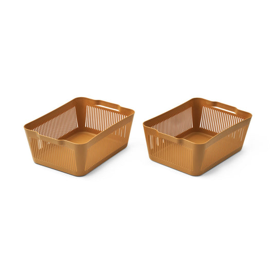 Liewood Makeeva Large Basket 2 Pack - Golden Caramel