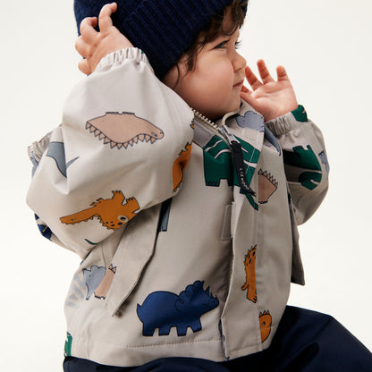 Liewood Manu Rain Jacket - Dinosaurs / Mist