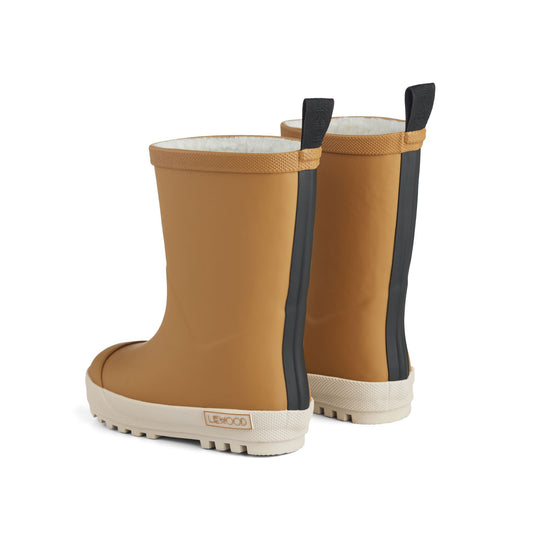 Liewood Mason Thermo Rain Boots - Golden Caramel/Sandy Mix