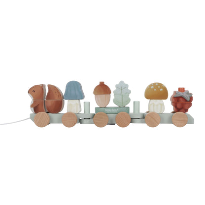 Little Dutch Squirrel Wooden Stacking Train - Forest Friends