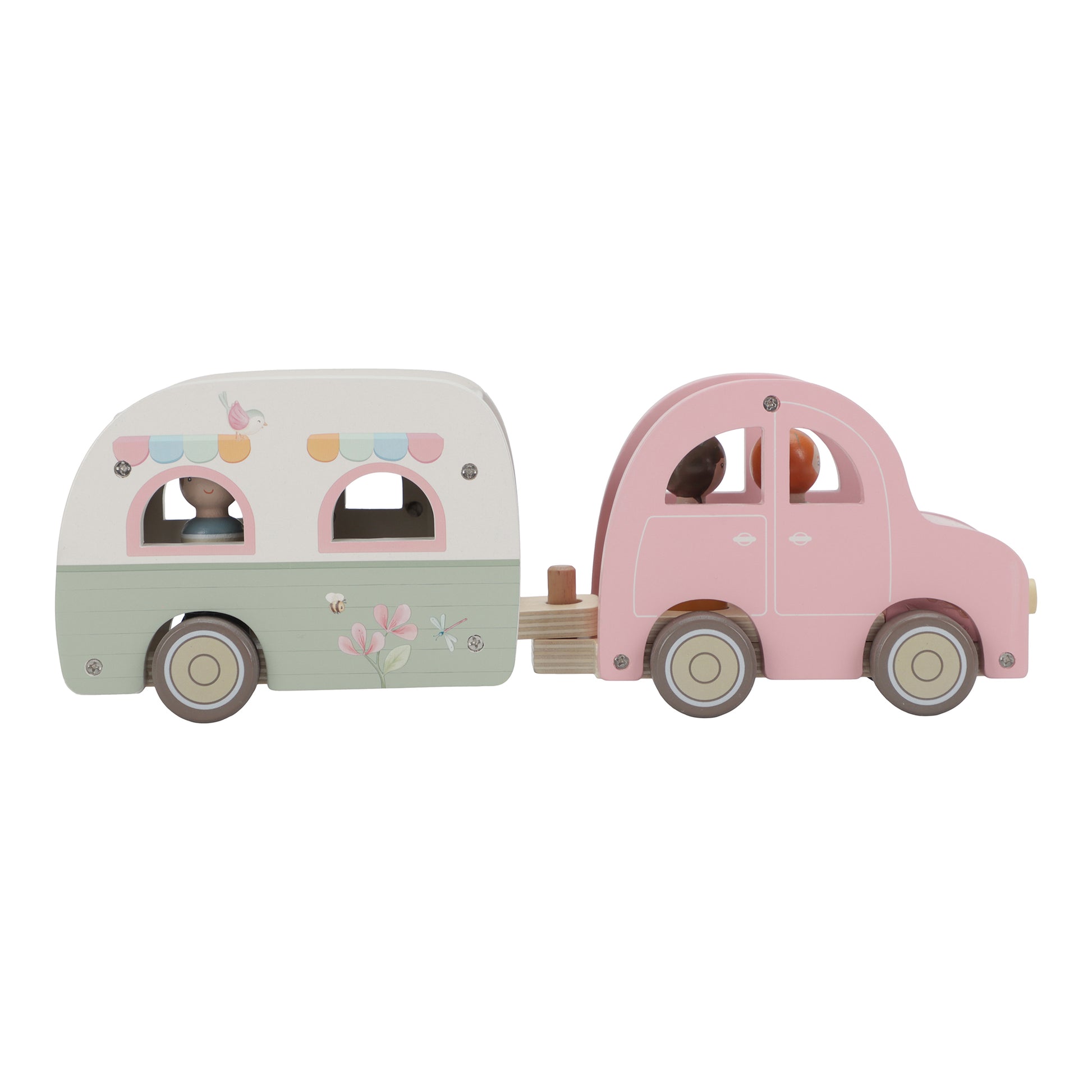 Little Dutch Wooden Toy Car & Caravan