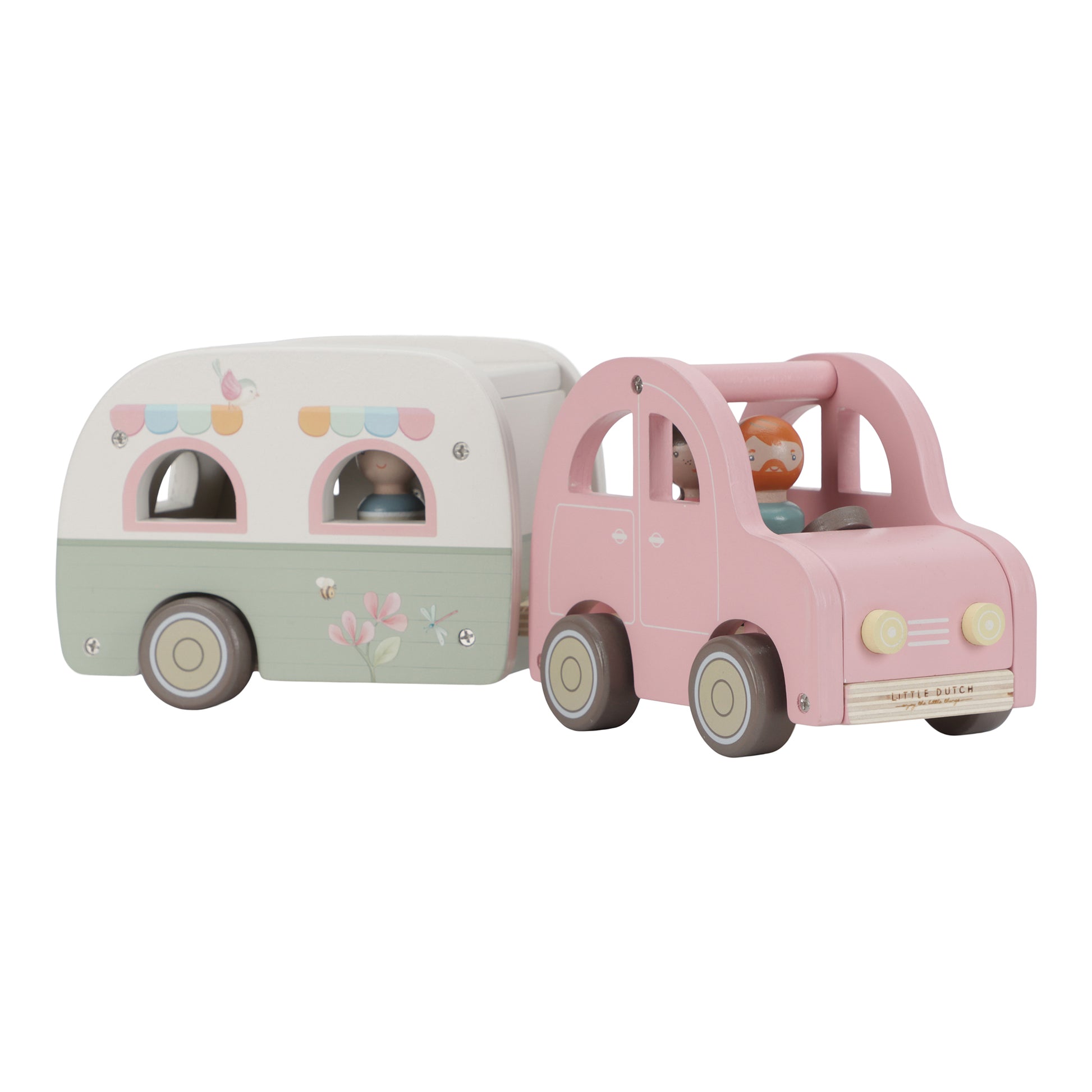 Little Dutch Wooden Toy Car & Caravan