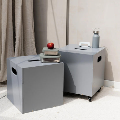 Nofred Wooden Cube Storage - Grey