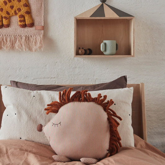 OYOY Hope Hedgehog Denim Cushion