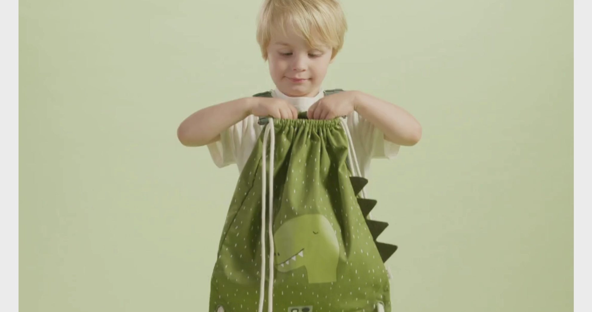 Trixie Drawstring bag - Mr. Dino video