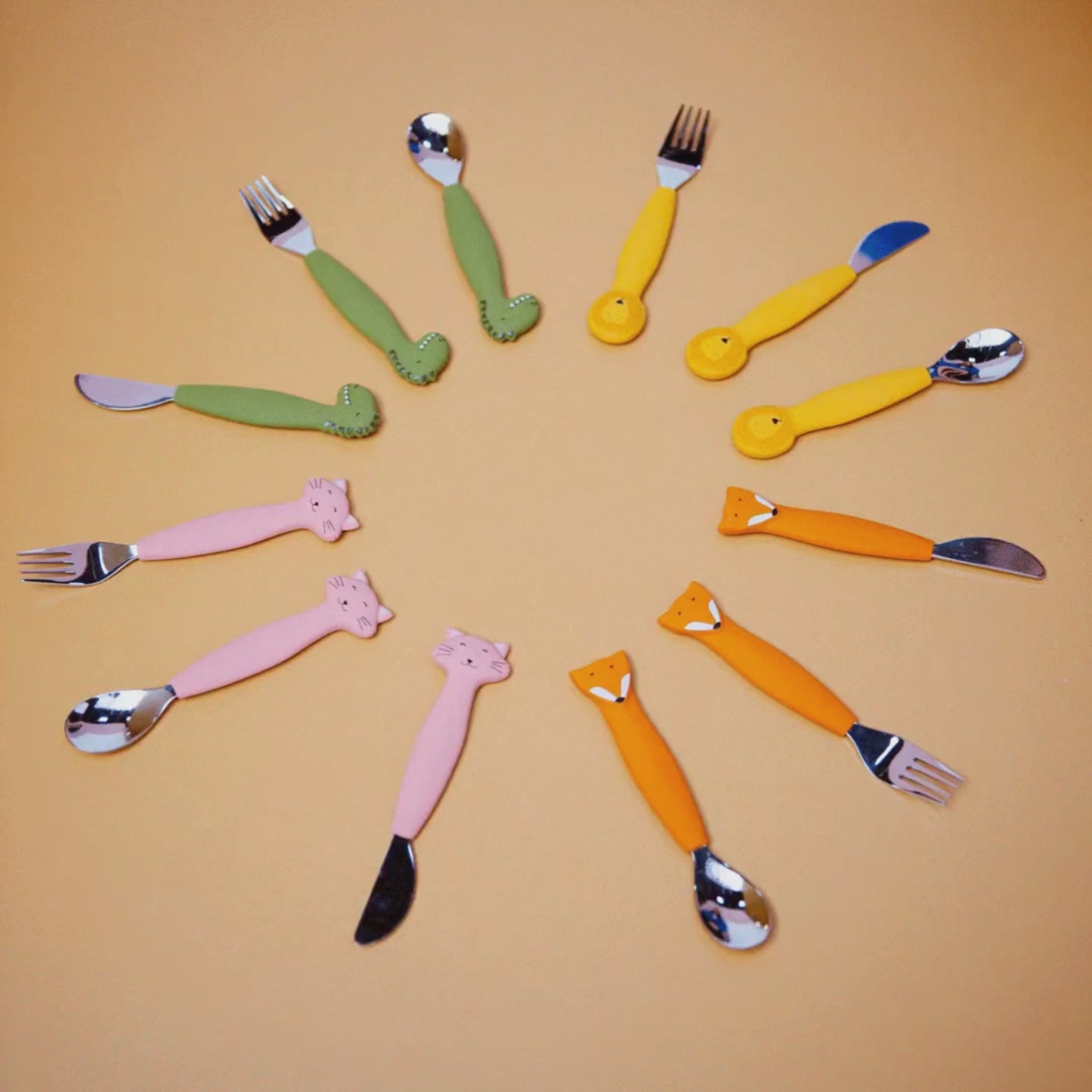 Trixie Silicone Cutlery Set 3-Pack - all animals